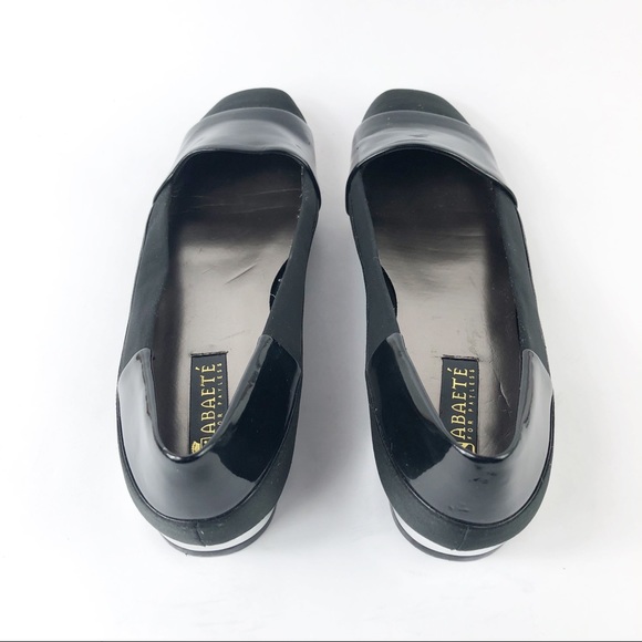 Abaete For Payless Black Faux Leather Flats Ballet - Picture 3 of 8
